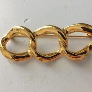 Vintage, Goldtone, 3 links, Brooch